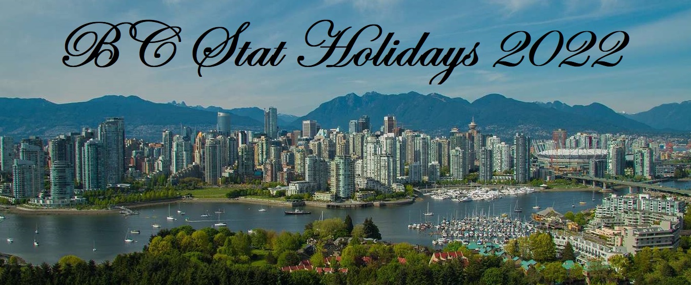 British Columbia Public Holidays 2022 Canadian Holidays Federal and