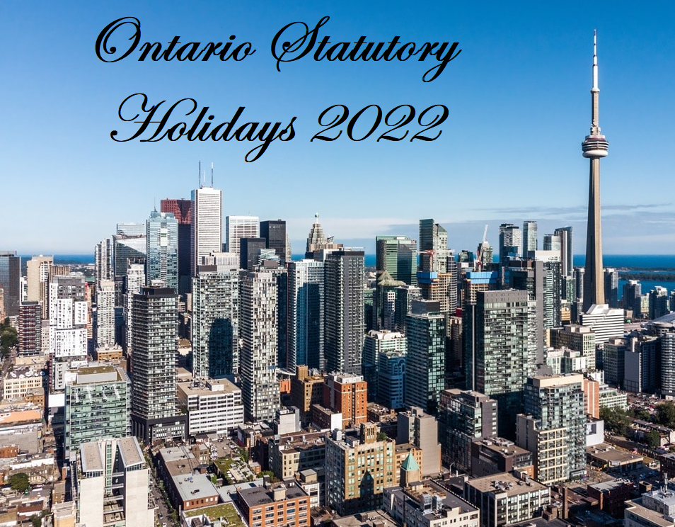 Ontario Statutory Holidays 2022 Canadian Holidays Federal and